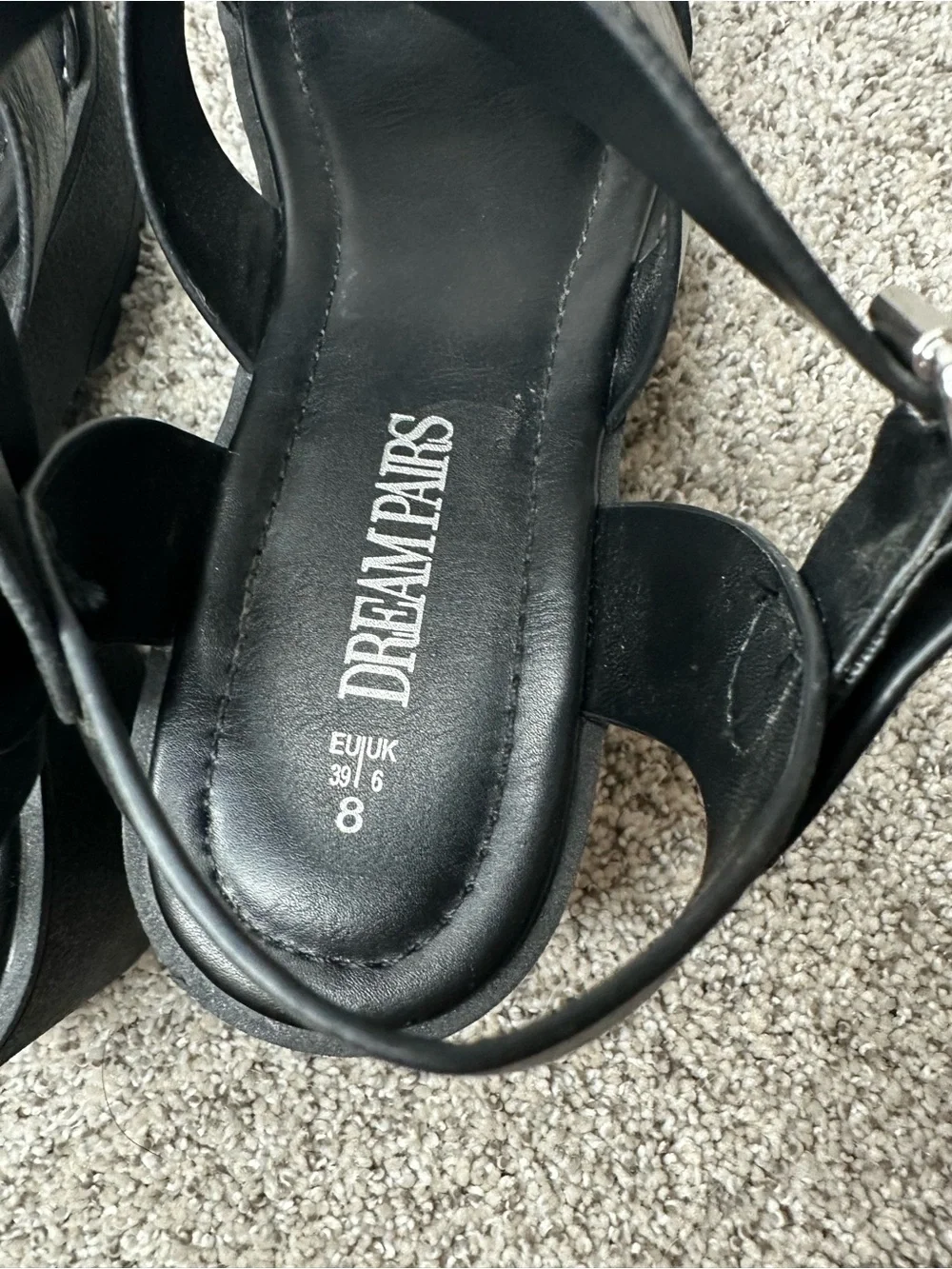 Chunky Black Platform Sandal Heels